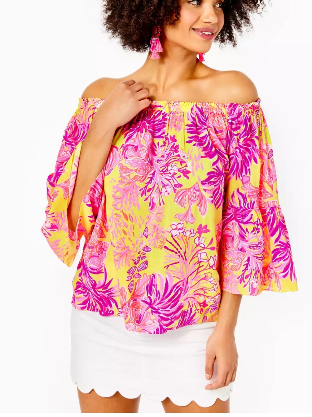 NWOT Lilly Pulitzer Nevie off the shoulder top
